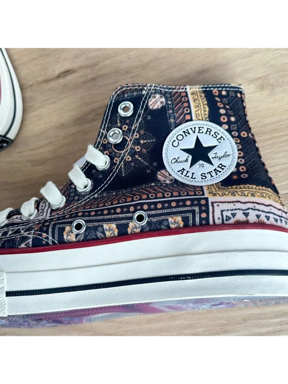 ⭐Converse x Isabel Marant Chuck 70 Hi Sz 8.5 Men Shoes Black Vanilla Ice A14800C - Picture 12 of 14